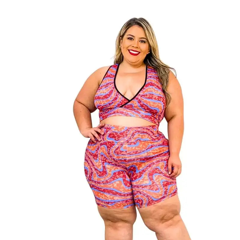 conjunto Plus Size estampado