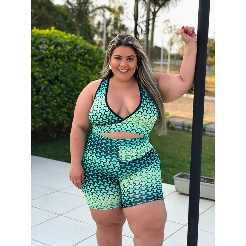conjunto Plus Size estampado