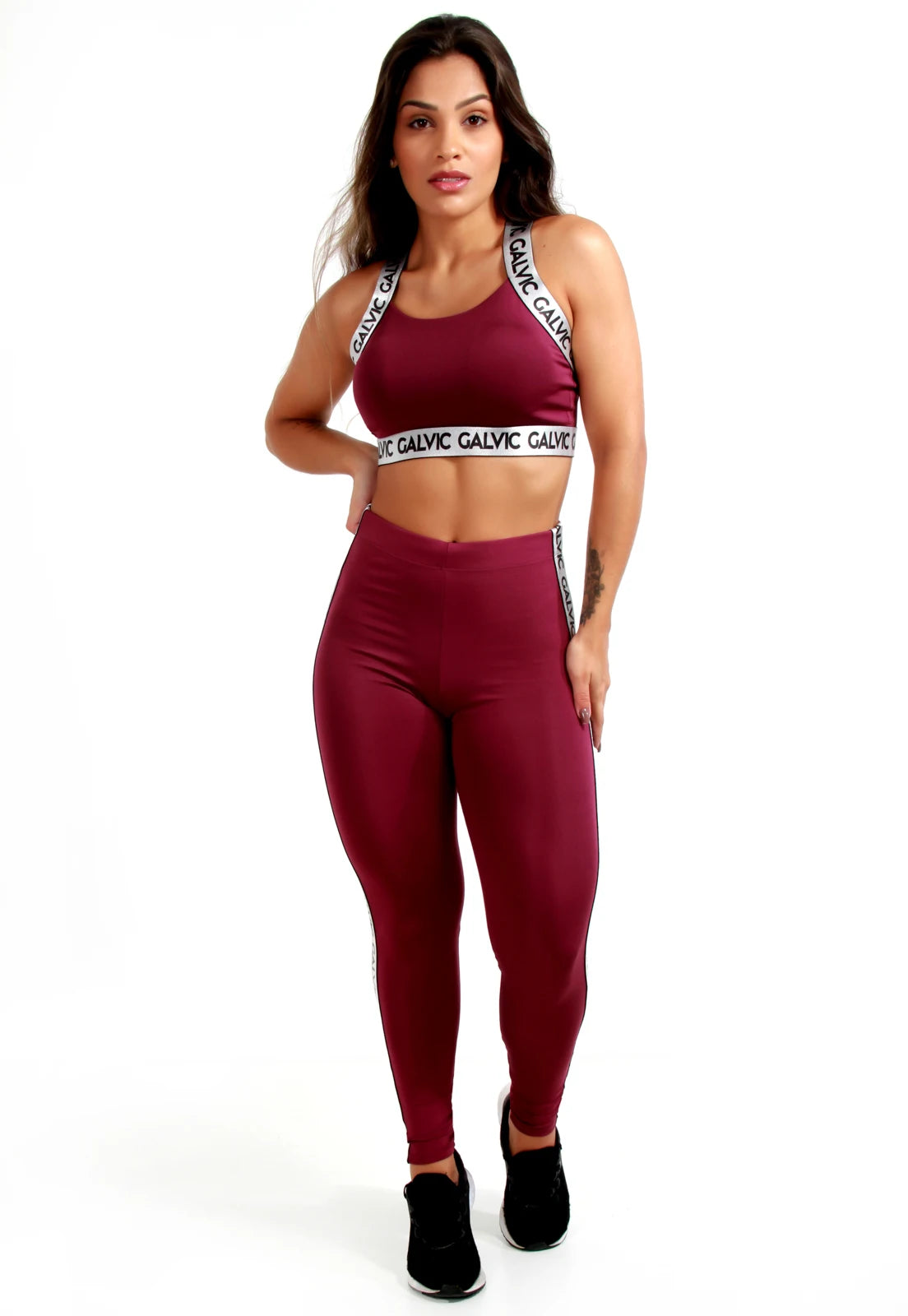 Conjunto Fitness Com Elástico Lateral (calça+top)