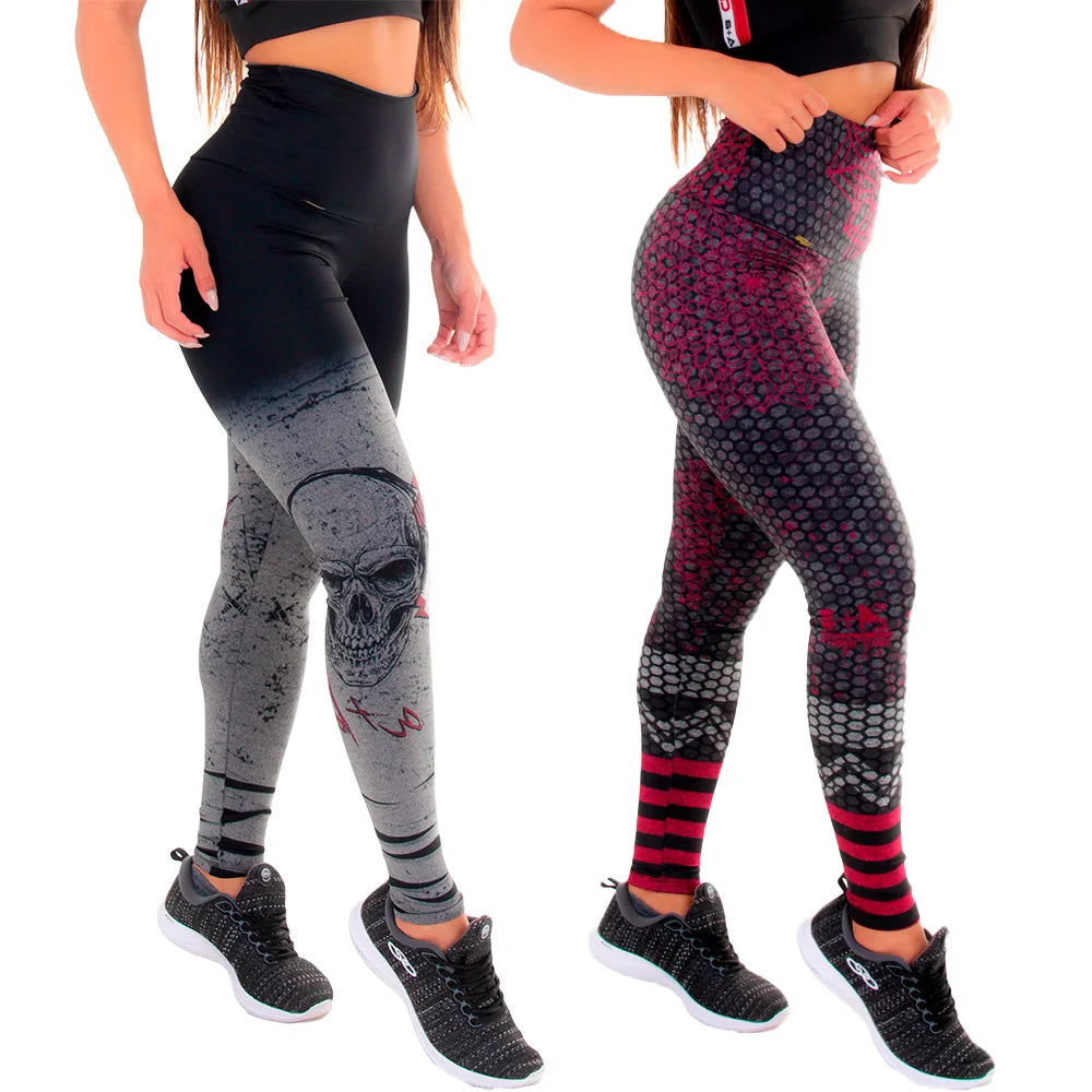 Compre 1 Leve 2. Calça Leggings estampadas, Não fica transparente.