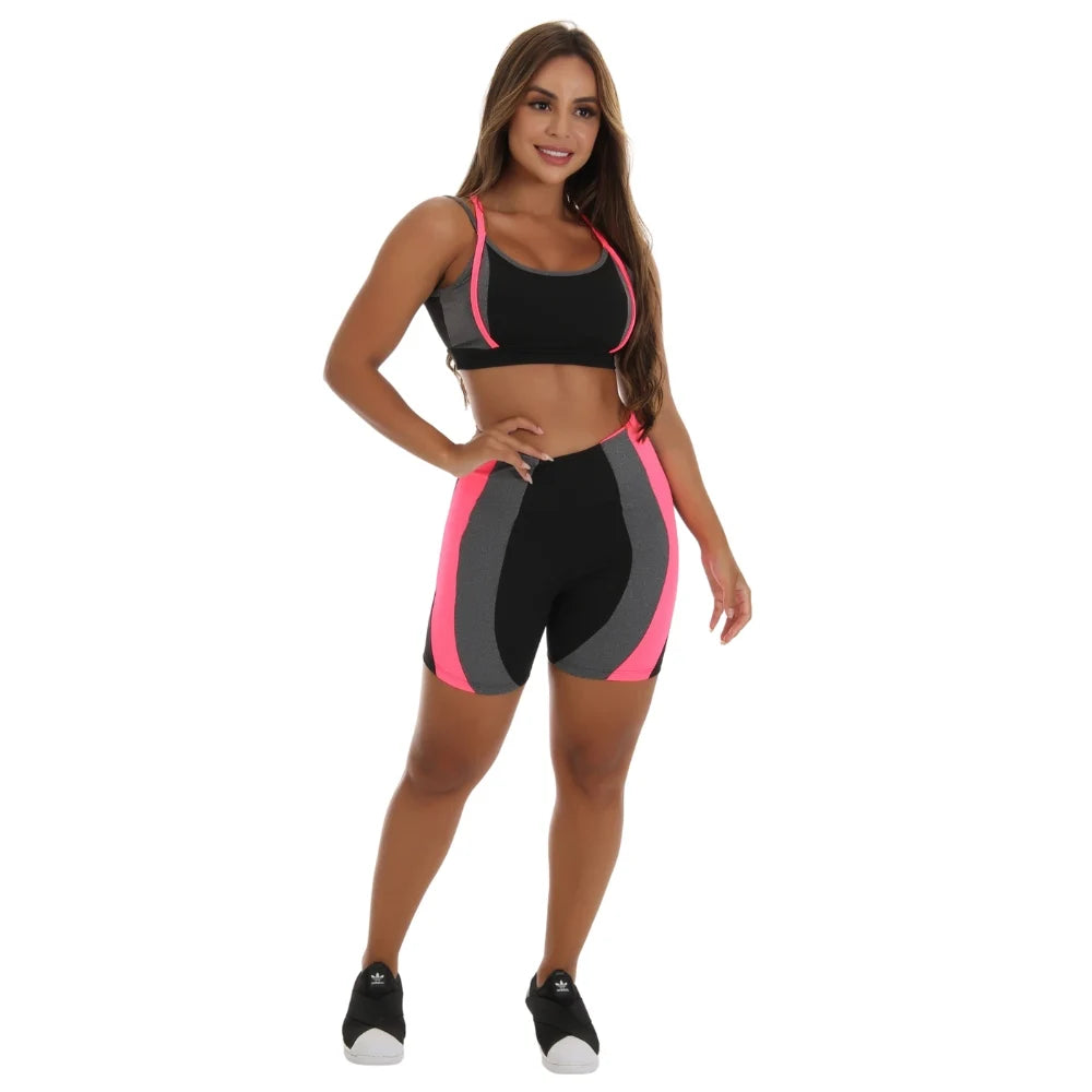 Conjunto Academia Detalhe Em Neon