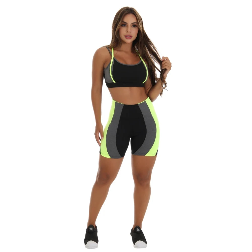 Conjunto Academia Detalhe Em Neon