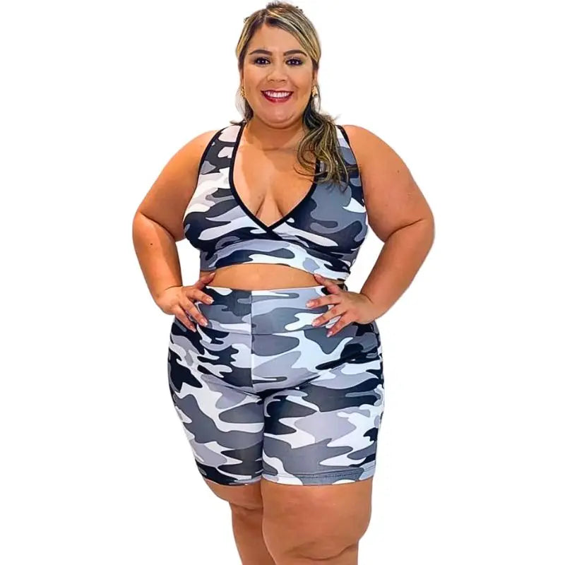 conjunto Plus Size estampado