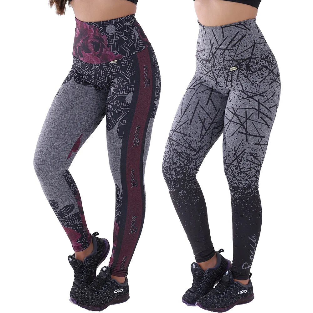 Compre 1 Leve 2. Calça Leggings estampadas, Não fica transparente.
