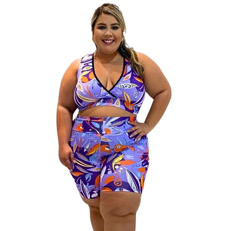 conjunto Plus Size estampado