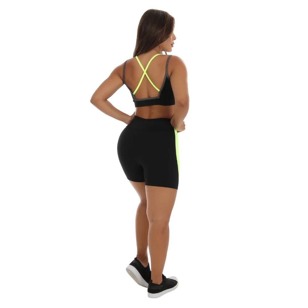 Conjunto Academia Detalhe Em Neon