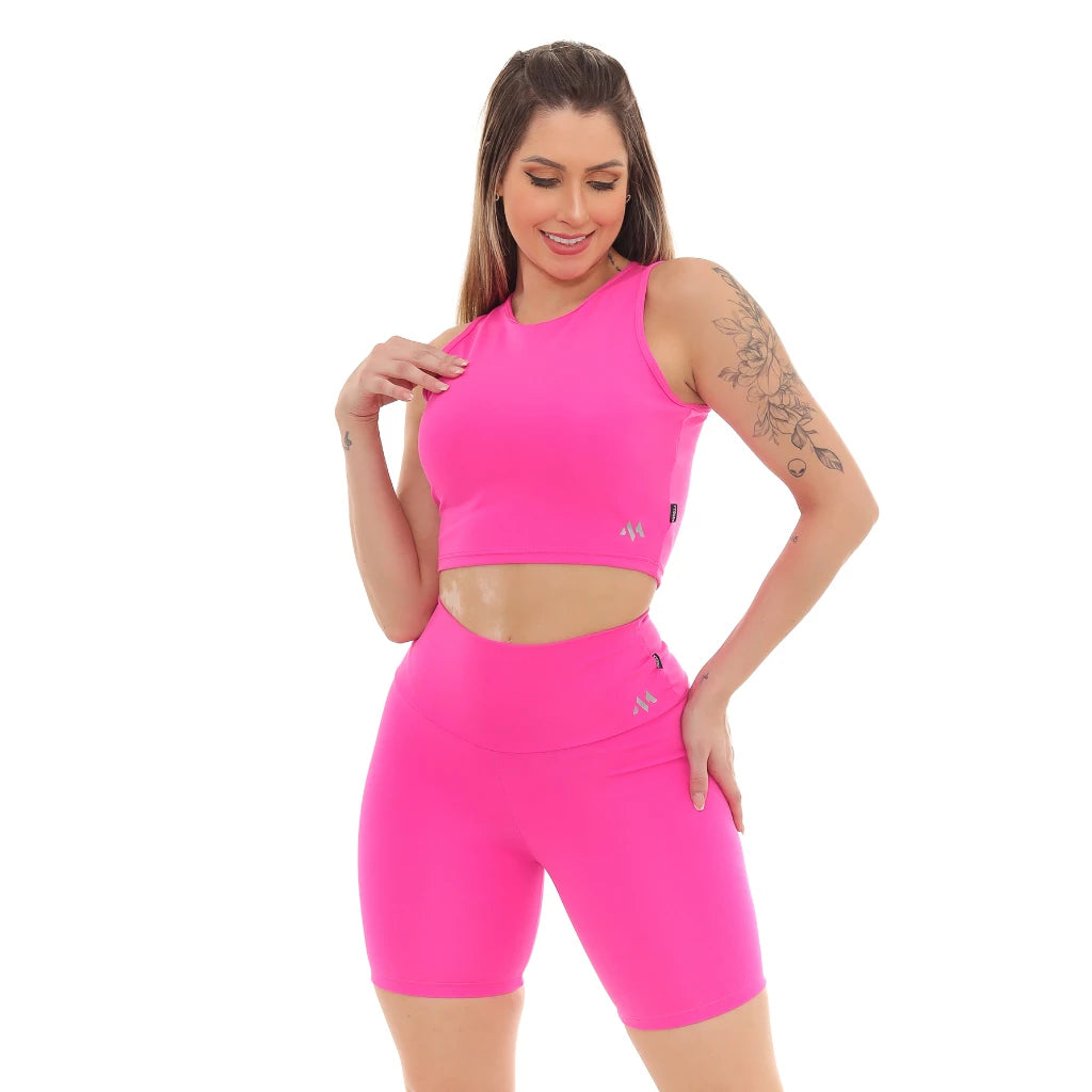 Conjunto bermuda academia blackout