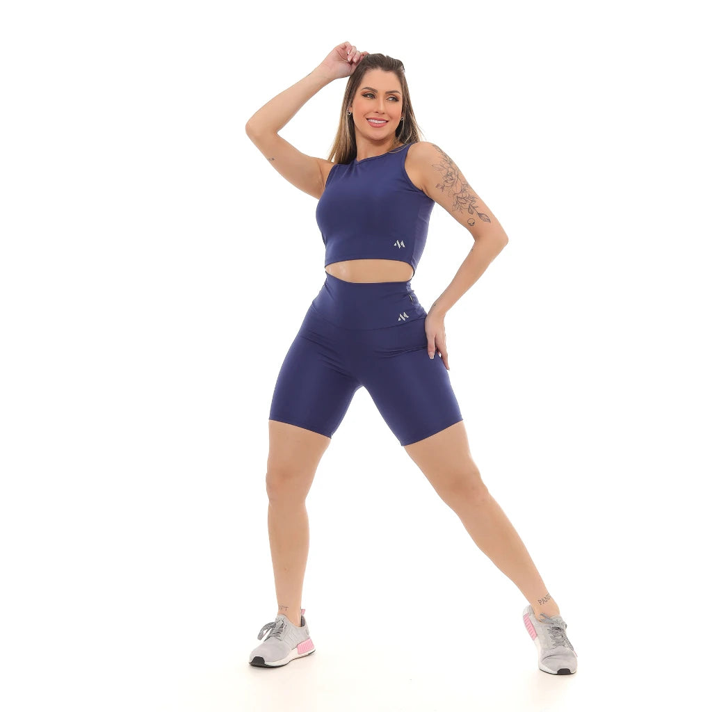 Conjunto bermuda academia blackout