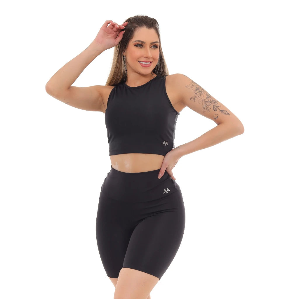 Conjunto bermuda academia blackout