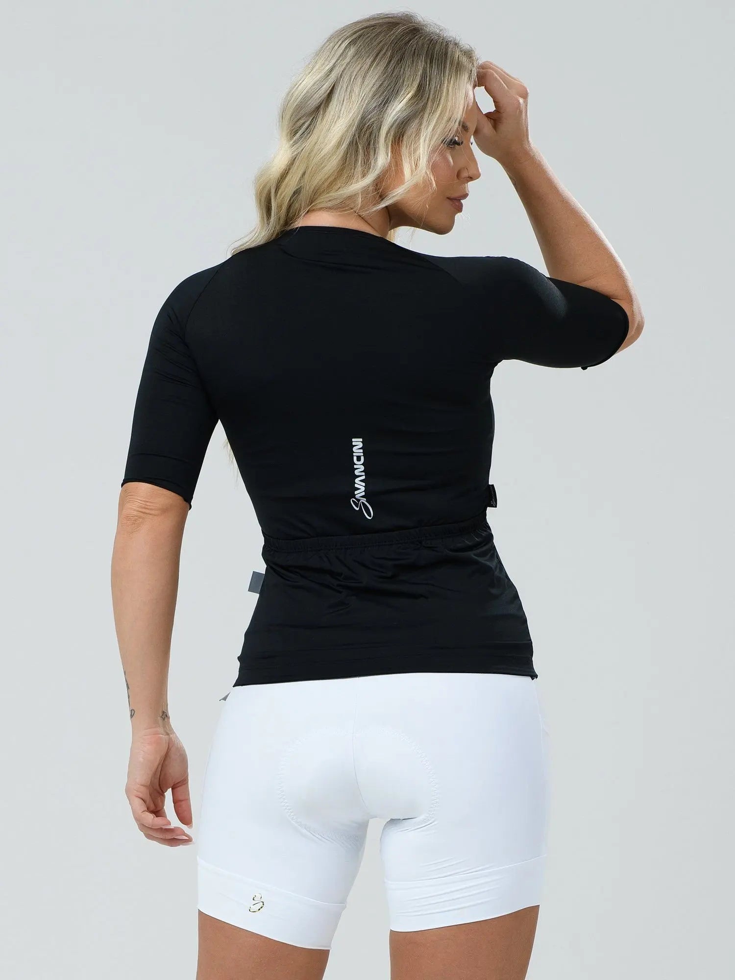 Camisa Preta Feminina de Ciclismo
