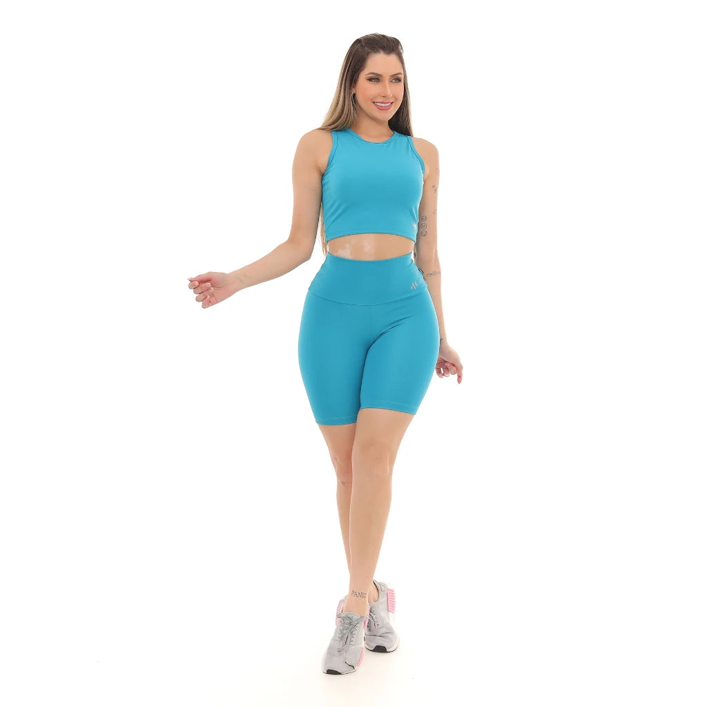 Conjunto bermuda academia blackout