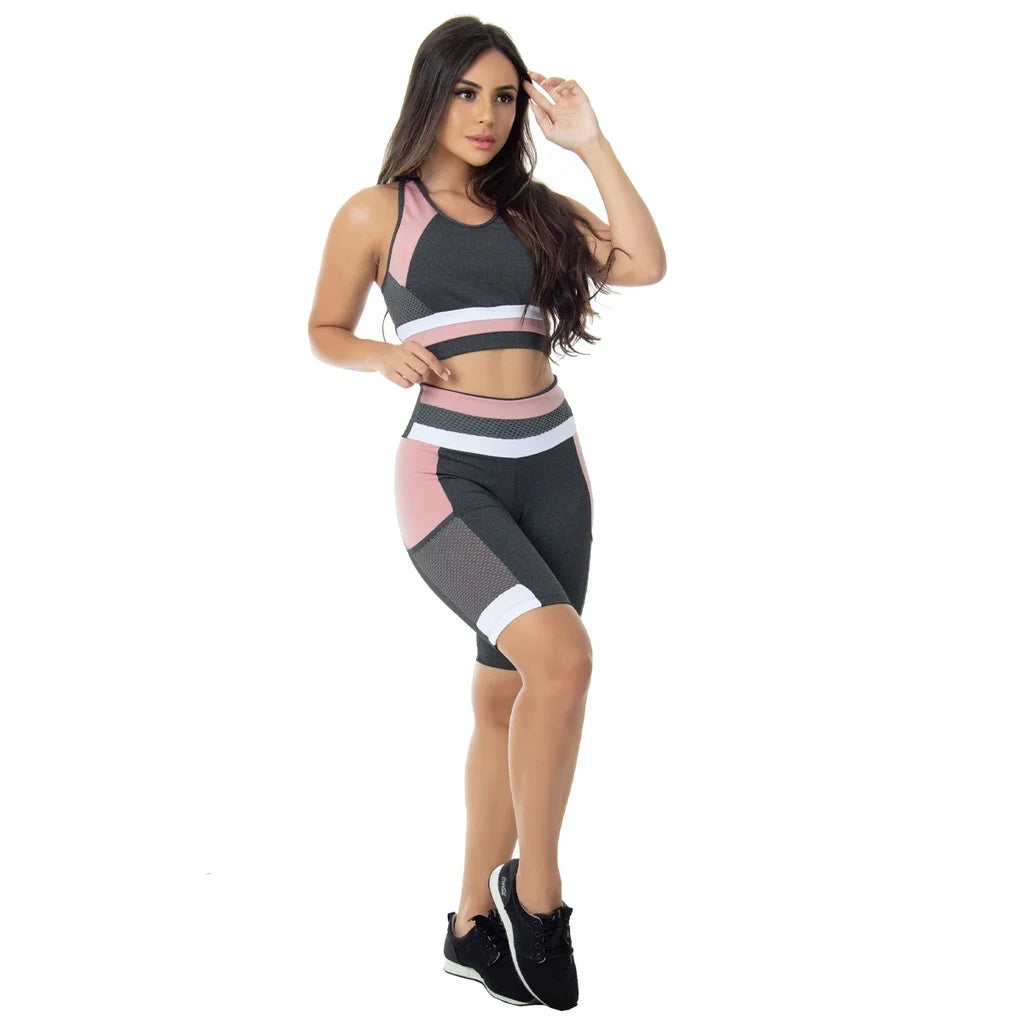 Conjunto Essence Top com Bermuda Suplex Com Bolso