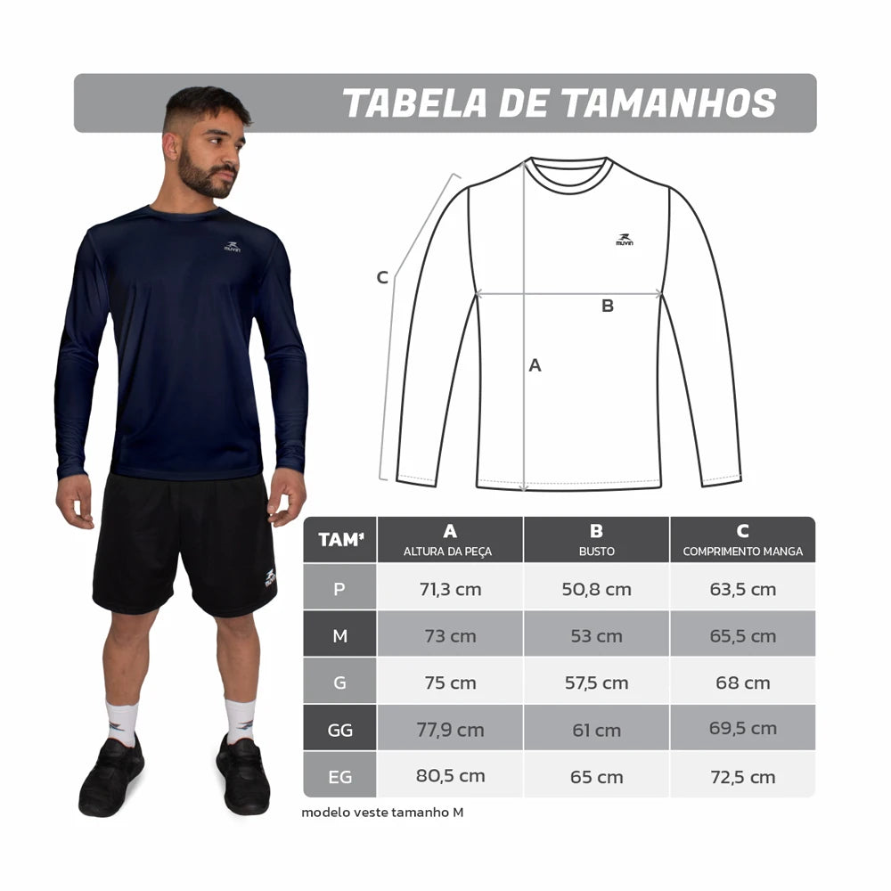 Camisa Dry  - Proteção UV50 - Manga Longa