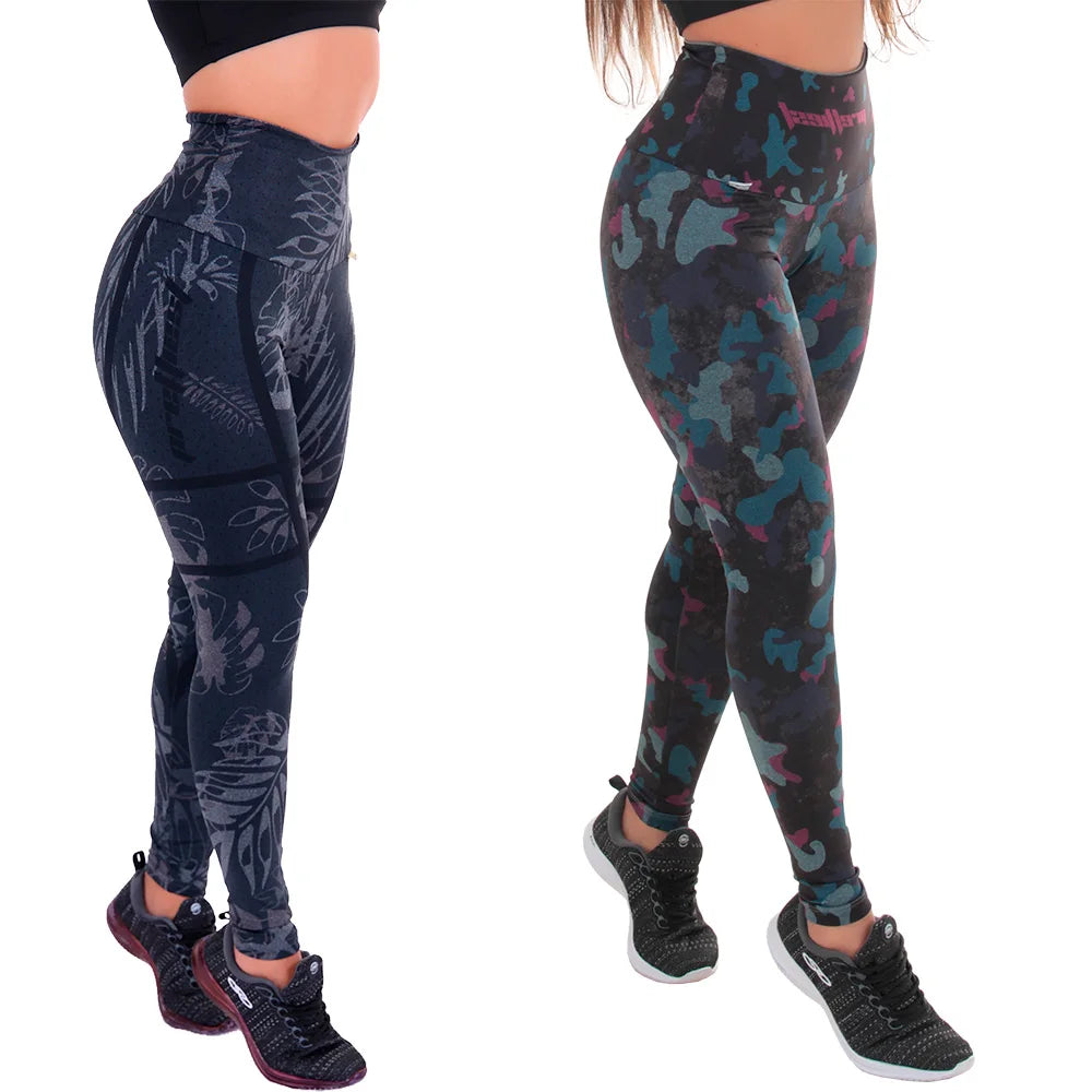 Compre 1 Leve 2. Calça Leggings estampadas, Não fica transparente.