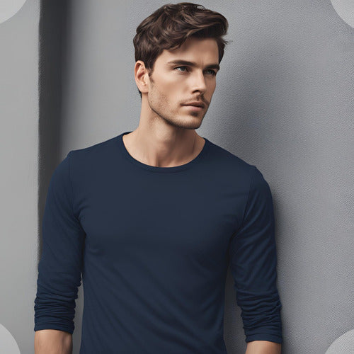 Camiseta Térmica Masculina Manga Longa Tecido Gelado Uv 50+