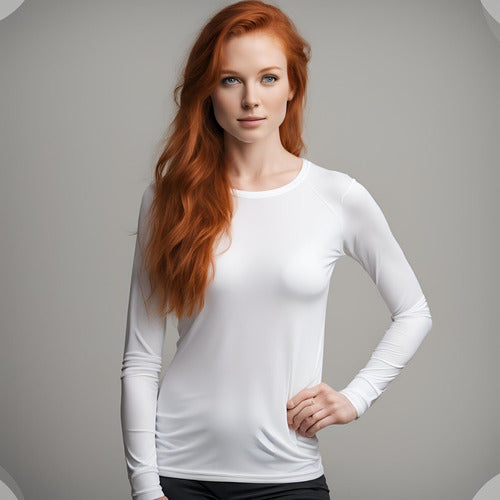 Camiseta Térmica Masculina Manga Longa Tecido Gelado Uv 50+