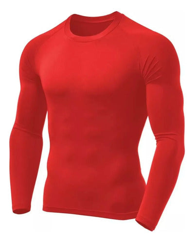Camiseta Térmica Masculina Manga Longa Tecido Gelado Uv 50+